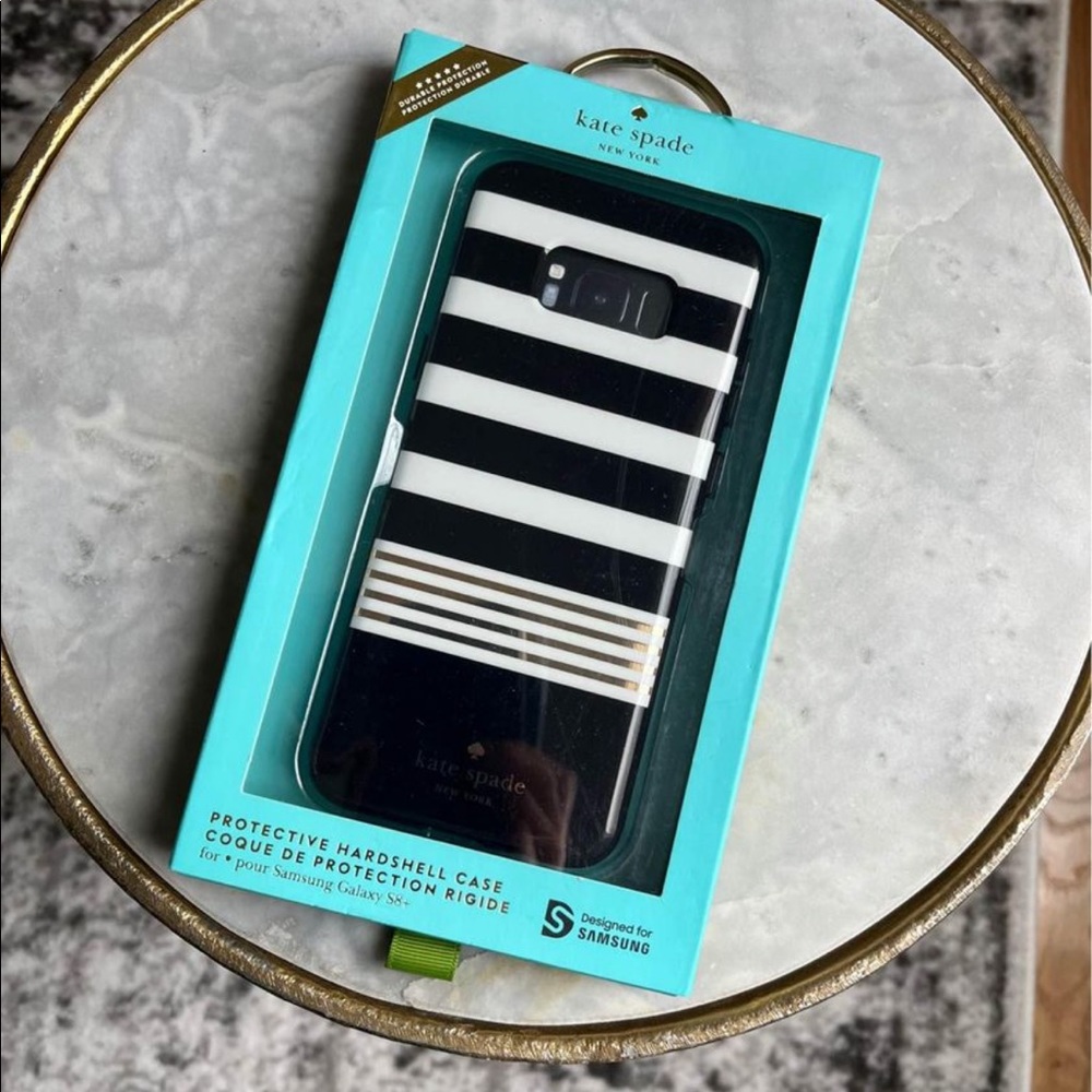 Kate Spade New York Samsung Galaxy S8+ Striped Phone Case NEW!KSSA-035-STBWG - Picture 2 of 10